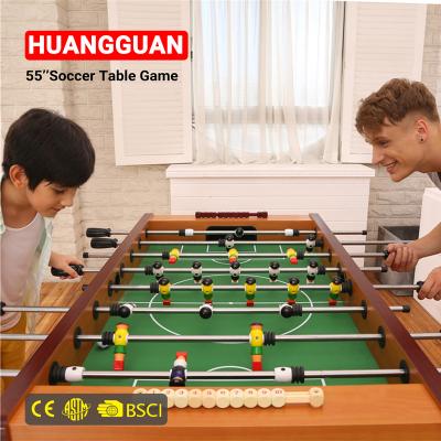 China 5 Players Cue*2 Football Table Game Huangguan 55 Inch Football Game Table Factory Wholesale Professional Foosball Game Table For Adults for sale