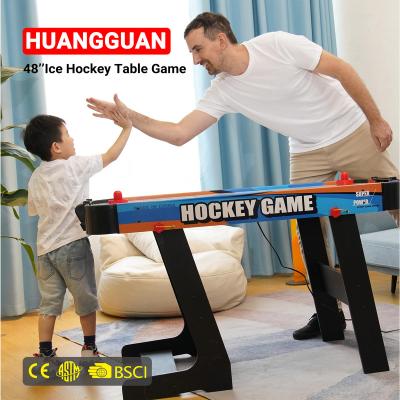 China Family Huangguan 48 Inch Foldable Air Hockey Table For Kids Ice Hockey With Manual Score Indicator For Sale for sale