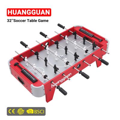 China Wooden Soccer Table Game Huangguan Wholesale 32 Inch Foosball Table Game Factory Football Table For Christmas Gift Soccer Player Table for sale