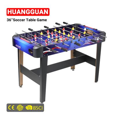 China Huangguan Home 35 Inch Factory Sale Soccer Table Whole Game For Adults Children Game Night Football Table For Sale for sale