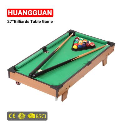 China Huangguan 27 Inch Mini Pool Table For Home / Schools And MDF Mini Snooker Table For Sale Billiards Tiktok Games for sale