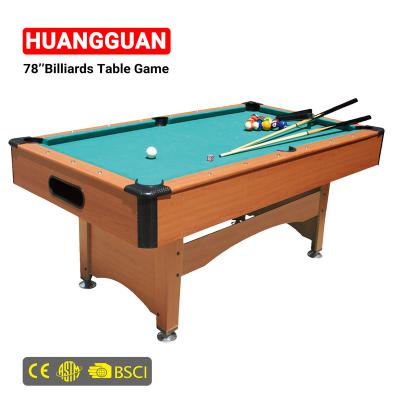 China huangguan home 78 inch high pool table games snooker and indoor billiards table for tiktok family for child for sale