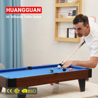 China Huangguan Luxury Design 36 Inch Billiard Billiard Table Snooker Table For Party Adult Factory Wholesale Billiard Table Game For Sale for sale