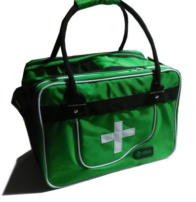 China Green Medical First Aid Bag tote bag-medical traveling bag-camping medical luggage-baggage for sale