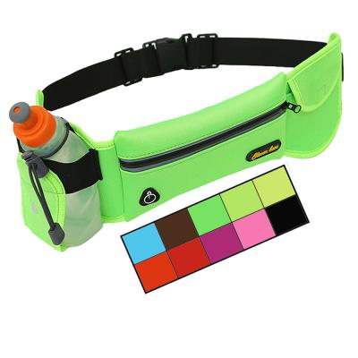 China Wholesales Cycling Waist Packs 1 Water Bottle Holder Pouches Customized Waist Packs Lightweight OEM Hiking Waist Bag for sale