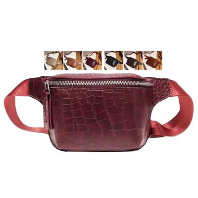 China Classical Crocodile Parrent Waist Packs Fashion Leather Italian Alligator Sheepskin Bum Bag Women Fashion Waist Bag for sale