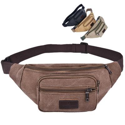 China Unisex Sport Bum Bags Outdoor Canvas Fanny Packs for Running Waist Bag Hiking Waistpack for Men Women for sale