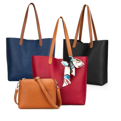 China Women Handbags Sets Leather Top Handle Handbag-Shoulder Sling Purses 2pcs in 1 sets Hand Bag Sets for sale