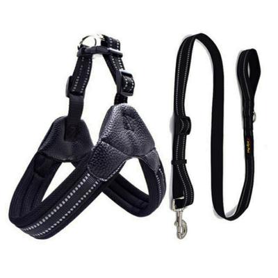 China Custom Blacks PETS Chains Sets Breathable Pet Leashes with Reflective Dog Collars Various Size XS-S-M-L Dog Leash for sale