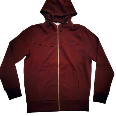 China Anti-Wrinkle Mens Terry Jacket Customized Hooded Zipper Jacket for sale