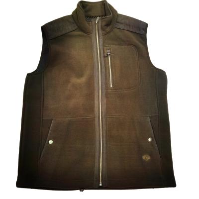 China QUICK DRY Mens Fleece Full Waistcoat Stand Collar Custom Collar Zipper Vest Jacket for sale