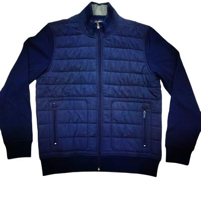 China Men's knitted raincoats and warm casual quilting woven jacket for sale