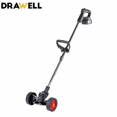 China Drawell 18V 12V 6000Rpm 1600W Cordless Slope Aluminum Steel Plastic Lawn Mower for sale