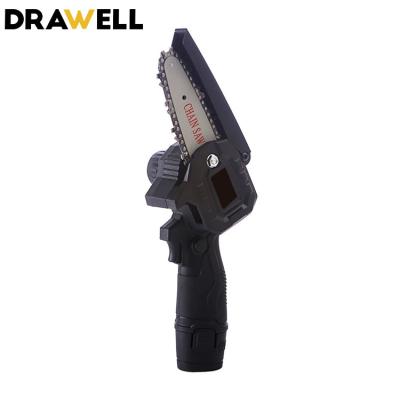 China Drawell 1500Mah 300W 12V 2800R Brick Saw Per Min Guide 4 Inch Chainsaw for sale