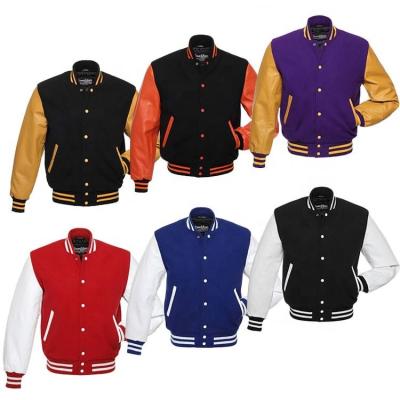 China Wholesale Unisex Men's Custom Baseball Custom Size Cotton Letterman Winter Casual Single Jacket Plus Jacket for sale