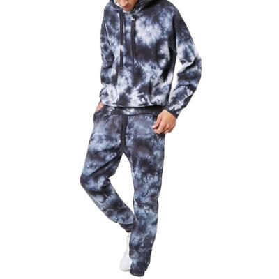 China Breathable Wholesale Cotton Men Tie Dye Two Piece Jogger Sets New Fashion Style Trending Premium Tracksuit for sale