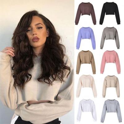 China Anti-wrinkle spring women's clothing flocking cotton raw edge design hooded joggling sweatshirts crop top sweatshirt tracksuit for sale