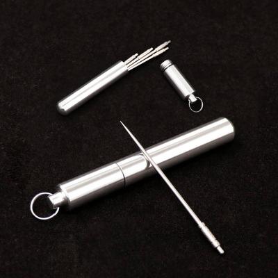 China [Non-Toxic] Reusable Titanium Alloy Toothpick Portable Storage Durable Hot-Outdoor Titanium Toothpicks for sale