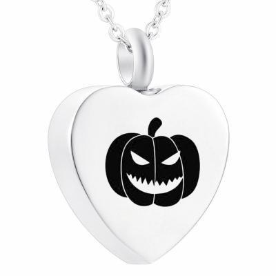 China Halloween CLASSIC Pumpkin Demon Heart Stainless Steel Head Cremation Cremates Jewelry Memorial Pendant Keepsake for sale