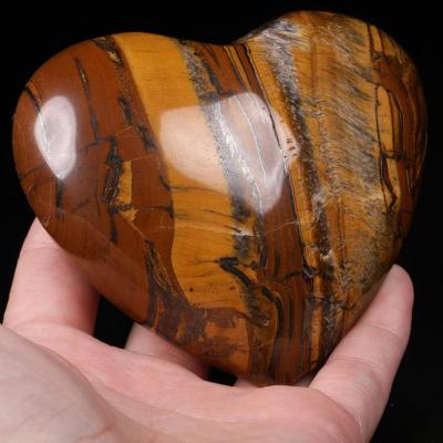 China China Wholesale Natural Tiger Iron Eye Love Heart Stone Gemstone Crystal For Gifts for sale