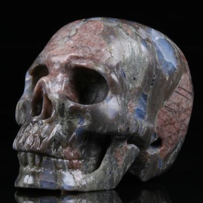 China China 2.0 Blue Stones Crystal Skulls Carved of Opal Crystal Healing for Crystal Crafts for sale