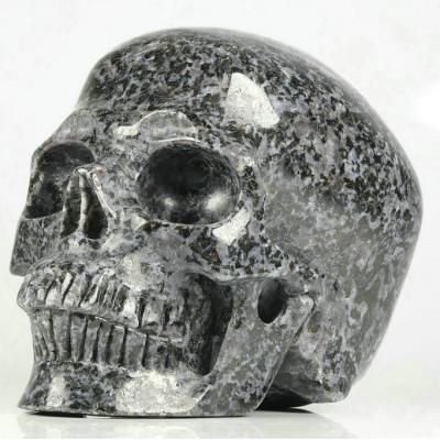 China Wholesale High Quality Natural 5.0 Inch Gabbro Crystal Carving Skulls From China Healing Crystals For Fengshui for sale