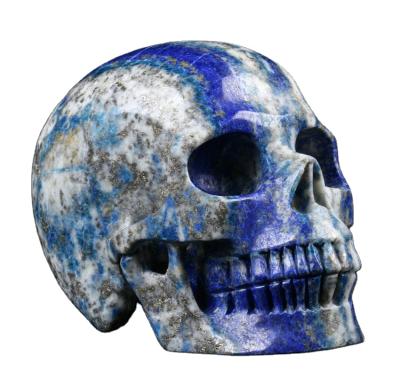 China Mr. Skull Wholesale Natural China 3.5 inch lapis lazuli skulls crystal cut out Crystal Crafts Healing Crystals Skulls for decoration for sale