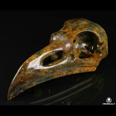 China Europe Hot Sale High Quality Natural Skulls Raven Crystal Carving Skulls Healing Crystals Feng Shui For Decoration for sale