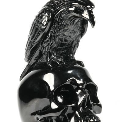 China Mr. Skull Obsidian Skull Eagle Sculpture Hand Carving Healing Crystals Crystal Crafts from China for sale