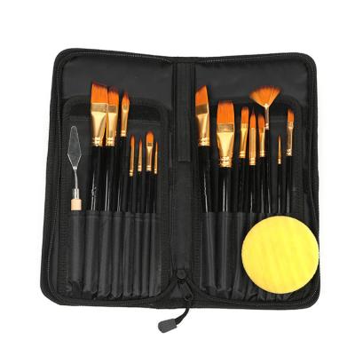 China 17pcs Professional Watercolor Brush Tool Kits Drawing Brush for sale