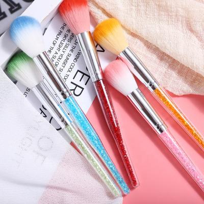 China NAIL Hair Rainbow Nail Gel Brush Metal Nail Art Tools Pen Acrylic Nail Brush for sale