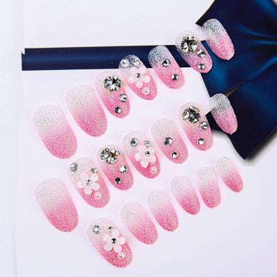 China Hot Sale 30pcs High Quality Design Easy Apply Nail Art Artificial Fingernails Press On Nail Supplies Nail Art for sale