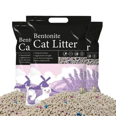 China Cat Litter Factory Cat Litter Factory 4kg 10kg 20kg Clumping Deodorization Ball Shape Strong Bentonite Cat Litter Sand For Cat for sale