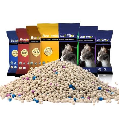 China Cat Litter Hot Selling Ball Cat Litter Dustproof Strong Pooling Sand Shaped OEM/ODM Cat Litter Bentonite Multi Scent for sale