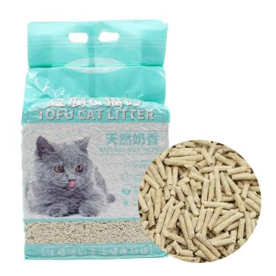 China Cats Wholesale Mixed Flavors Cat Litter High Quality Stripe Form Step Recycled Paper Cat Litter Biodegradable Flushable Fresh Tofu for sale