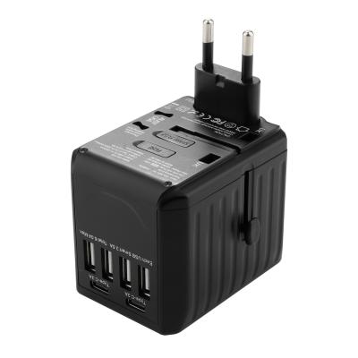 China EU RRTRAVEL 6USB Chargers 6000mA Fast Charger Adapter AUS USA R-U EU Plugs All In One Bulk Buy Universal Travel Adapter for sale