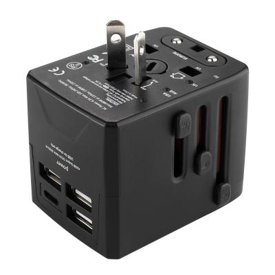 China Wholesale Universal Adapter Socket Alibaba Power USB Travel Adapter With Left 4 USB Wall Charger For Samsung for sale