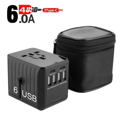 China Universal EU RRTRAVEL Type C 3.0A USB Chargers 6000mA Travel Charger Adapter Quick Bulk Outlet Plug Adapter for sale