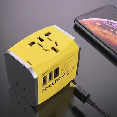 China 2020 Residential Custom Smart New World Universal Travel Universal Adapter / Multipurpose With USB Charger Fast Power Plug For European UK USA Australia for sale