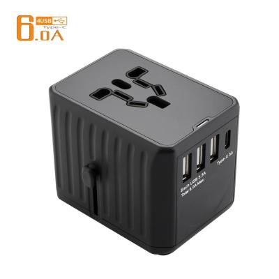 China Universal Adapter Best Residential/Multipurpose Travel Accessories with EU AUS USA R-U Plugs USB Type-C Charger Adapter for Travel Abroad for sale