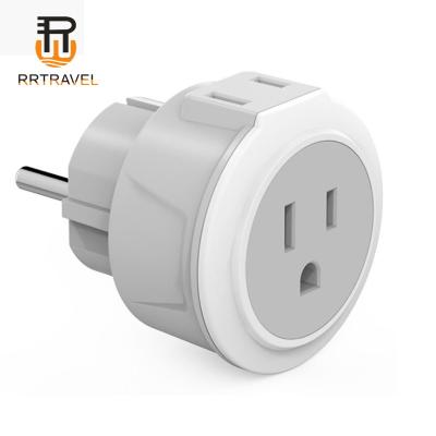 China Hot Selling Residential/General Purpose Wall Plug Travel Charger Power Socket Adapter USA To Germany Plug for sale