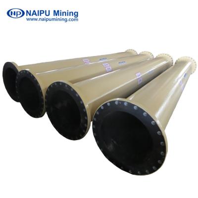 China Transfer ore slurry or tail mining rubber lined steel pipes used in wear-resisting and corrosion resistant pipelines transferring slurry or ore tailing for sale