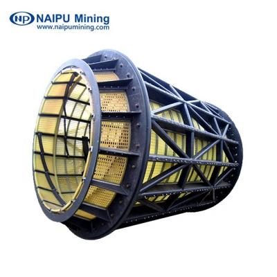 China Classification of material rubber trommel screen of AG mills, SAG mills and ball mills for mining material classification for sale