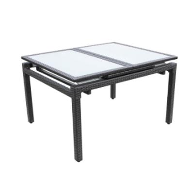 China UV-Resistant Outdoor Aluminum Glass Extending Extension Garden Extendable Patio Tables for sale