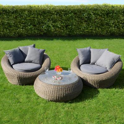 China Modern Outdoor Furniture Luxury 2 Seater Wicker Garden Sets Outdoor Rattan Leisure Sofa Furniture for sale