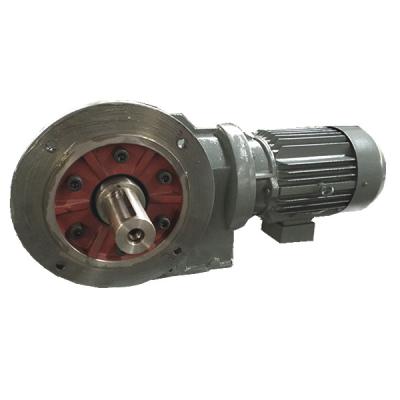 China Flange Mounted Helical Bevel Gear Reducer Motor With Solid / Hollow Shaft for sale