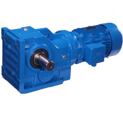 China K Series Helical Bevel Gear Motor Speed Reducer  Blue Cast Iron Gear Box for sale