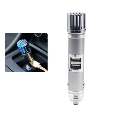 China 0 2020 Factory Price Mini 2-in-1 USB Air Filter 12V Charger PM2.5 Ionizer Car Air Purifiers for sale