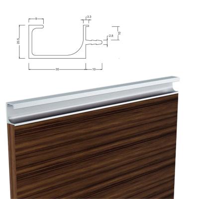 China China Supplier Simple Modern Extruded Furniture Drawer Sideboard Aluminum Profile Anodized Edge Profile G Handle for sale