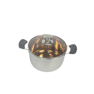 China Factory Wholesale Cheap Stainless Steel Soup Pot Set Household Kitchen Dishware Soup Pot Viable for sale